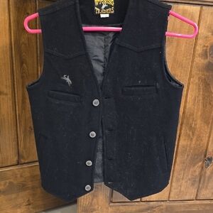 Wyoming Traders Black Wool Vest